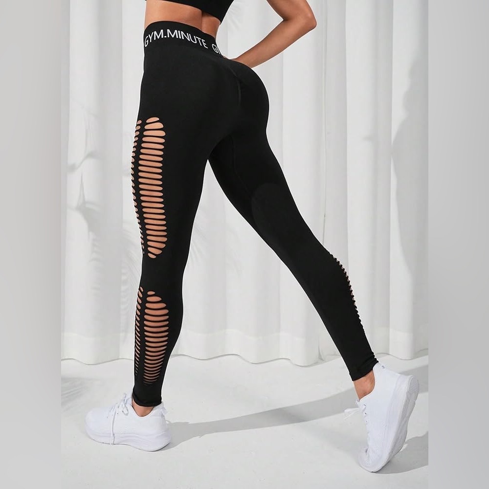 Black Cut-Out Leggings